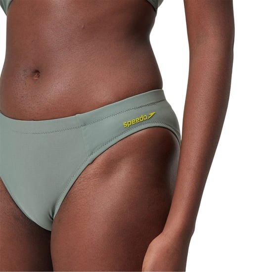 Speedo Bikinibottnar med hög benöppning och logotyp för kvinnor/damer (Grön) - Image 3
