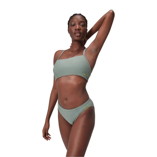 Speedo Bikinibottnar med hög benöppning och logotyp för kvinnor/damer (Grön) - Image 4