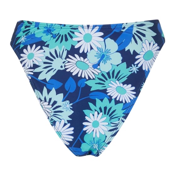 Brave Soul Dames/Dames Floral High Waist Bikini Bottoms (Blauw/Wit) - Image 3
