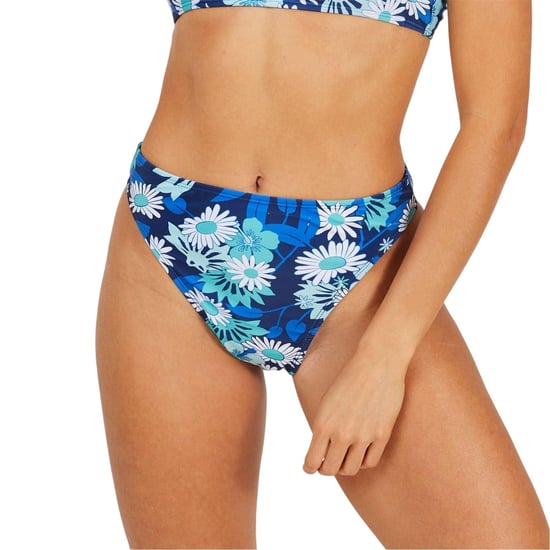 Brave Soul Dames/Dames Floral High Waist Bikini Bottoms (Blauw/Wit) - Image 4