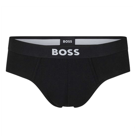 Boss Mens Logo Cotton Briefs (Pack of 3) (Black) - Image 2