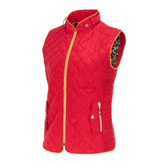 Miso Kvinnor/Damer Quilted Gilet (Röd) - Image 3