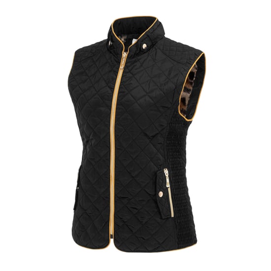 Miso Kvinnor/Damer Quilted Gilet (Svart) - Image 3