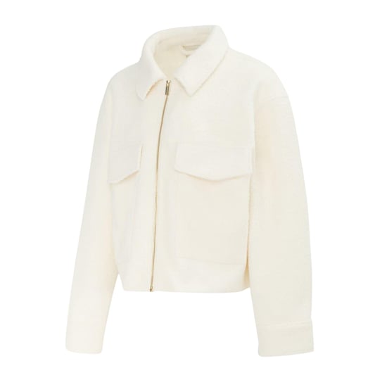Firetrap Womens/Ladies Teddy Fleece Cropped Jacket (Cream) - Image 3