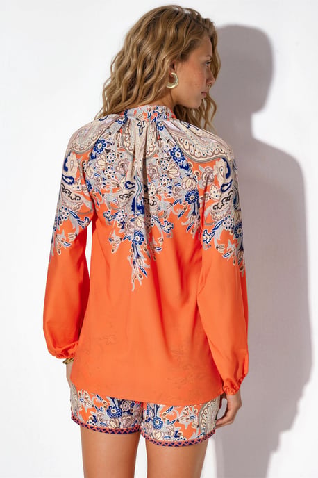 Paisley Vevd Kläddress Med Knytning - Image 3
