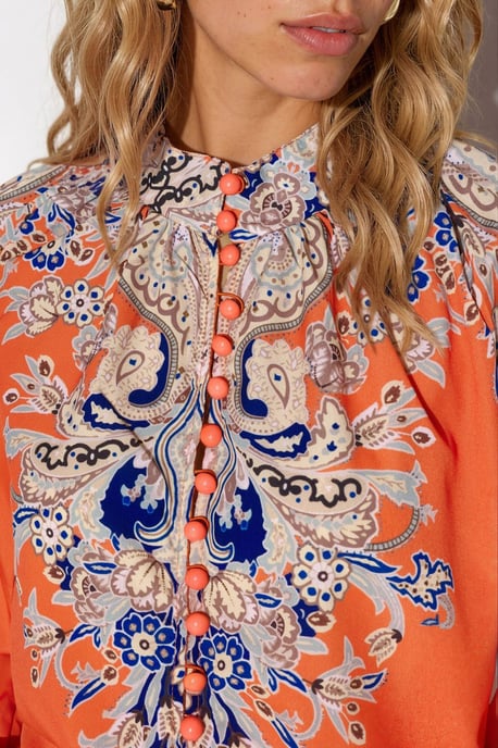 Paisley Vevd Kläddress Med Knytning - Image 4