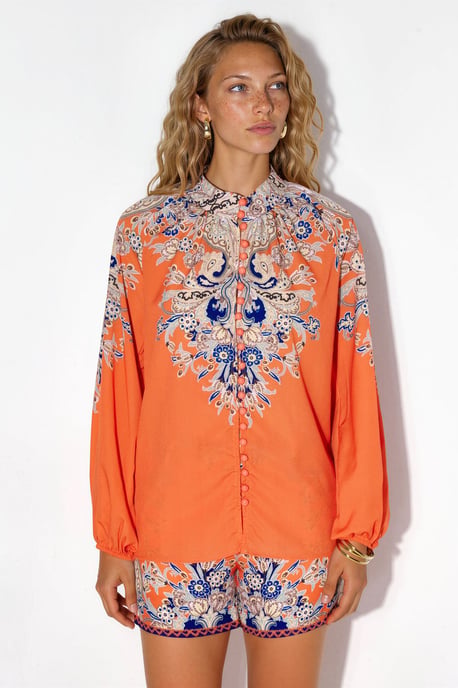 Paisley Vevd Kläddress Med Knytning - Image 5