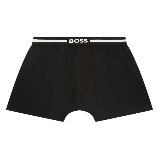 Boss Jongens Logo Boxer Shorts (Zwart) - Image 1