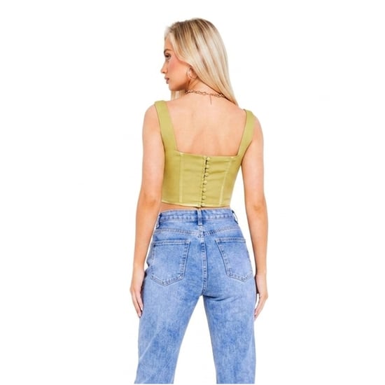 Missy Empire Womens/Ladies Corset Top (Khaki Green) - Image 2