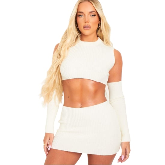 Missy Empire Womens/Ladies Knitted Crop Top (Cream) - Image 2
