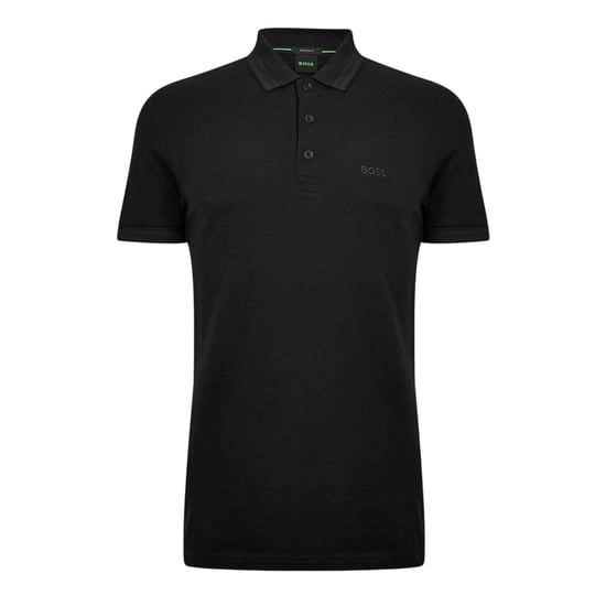 Boss Herenpoloshirt ‘Paddy’ met contrasterende boorden (Zwart) - Image 1