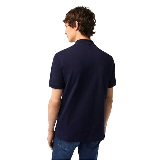 Lacoste Mens Classic Short-Sleeved Polo Shirt (Navy) - Image 3
