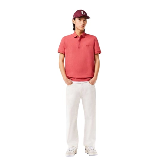 Lacoste Mens Paris Stretch Polo Shirt (Red) - Image 3