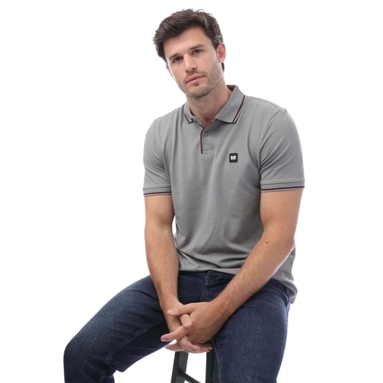 Weekend Offender Heren Spello Polo Shirt (Grijs) - Image 1