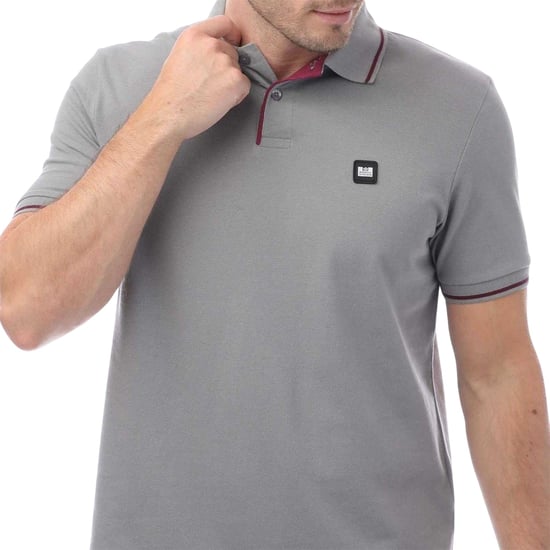 Weekend Offender Heren Spello Polo Shirt (Grijs) - Image 4