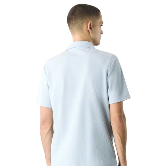 Pretty Green Mens Islington Quarter Zip Regular Polo Shirt (Light Blue) - Image 2