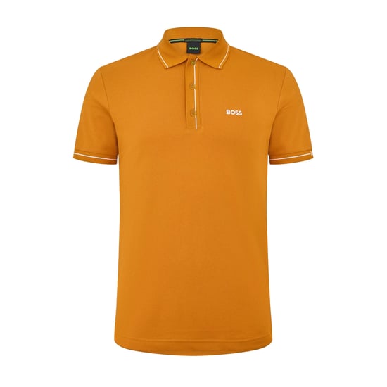 Boss Paddy-poloshirt met korte mouwen voor heren (Donkergeel) - Image 1