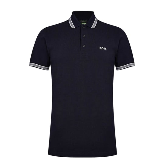 Boss Herenpoloshirt ‘Paddy’ met contrasterende boorden (Marine) - Image 1