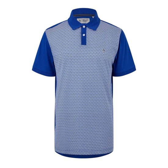 Original Penguin Geometrisk kortärmad polotröja för män i standardmodell (Blå azurblått) - Image 1