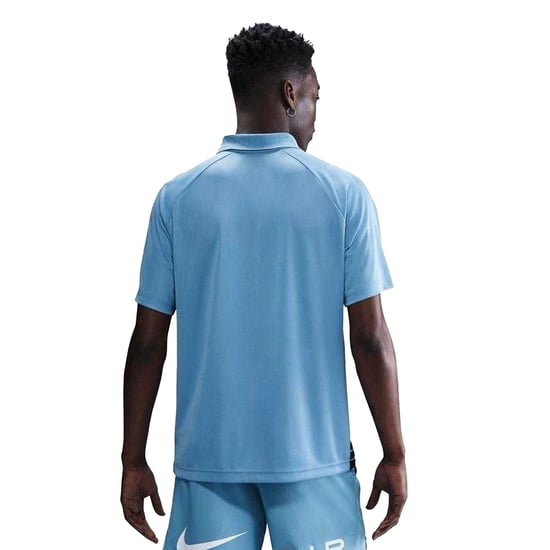 Nike Mens Air Swoosh Stripes Polo Shirt (Blue) - Image 2