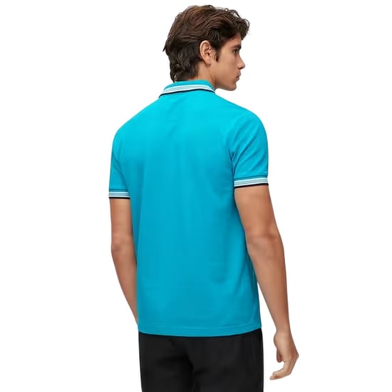 Boss Paddy Euro-poloshirt voor heren (Turquoise/Aqua) - Image 2