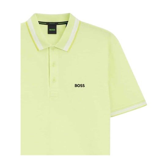Boss Herenpoloshirt ‘Paddy’ met contrasterende boorden (Groen) - Image 2