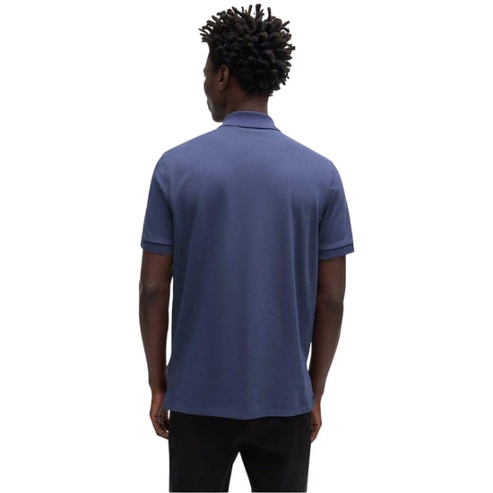 Boss Heren Pallas Katoenen Regular Polo Shirt (Marineblauw) - Image 2