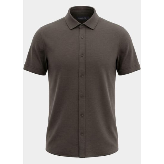 Bos Bright Blue Overhemd korte mouw heren 3507/taupe - Image 4