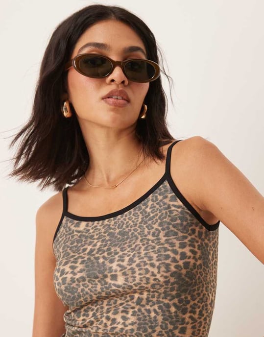 ASOS DESIGN leopard print cami top co-ord - Image 3