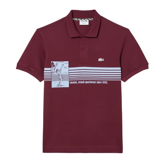 Lacoste Klassiek poloshirt voor heren van biologisch katoen, vervaardigd in Frankrijk (Rood) - Image 2