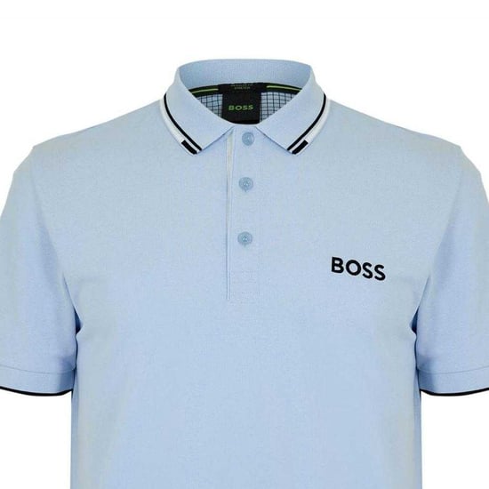 Boss Mens Paddy Pro Cotton Pique Polo Shirt (Blue) - Image 3