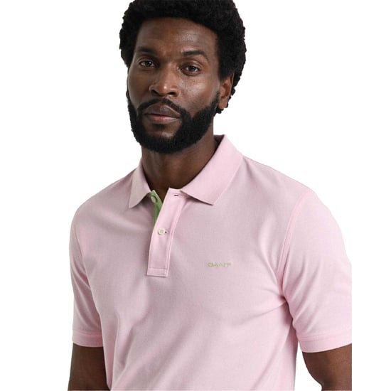 Gant Herencontrast Pique Polo Shirt (Roze) - Image 4