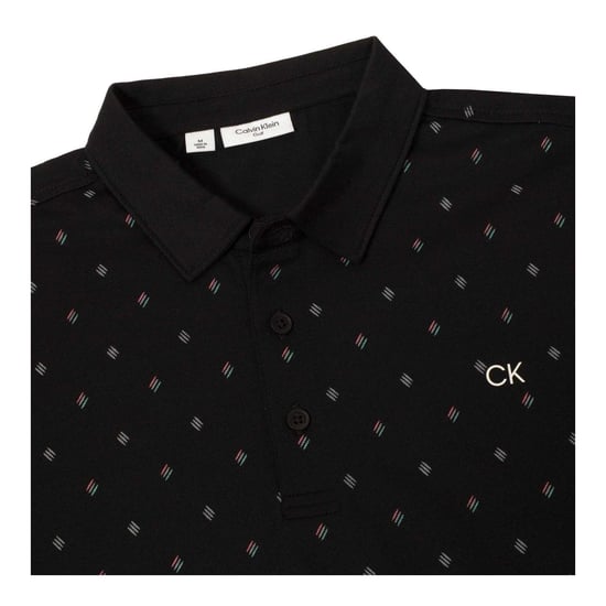Calvin Klein Heren-golfpoloshirt met logo uit de Performance-collectie (Zwart) - Image 3