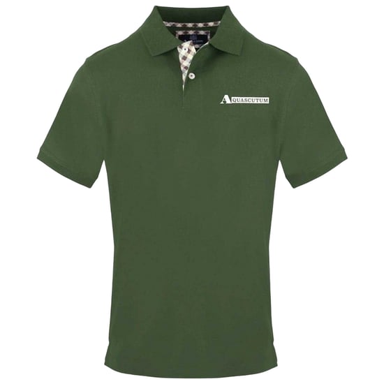 Aquascutum Mens Short-Sleeved Polo Shirt (Military Green) - Image 1