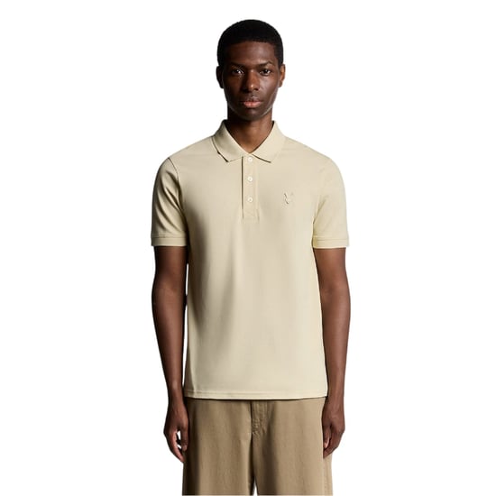 Lyle & Scott Heren Superfijn Poloshirt (Beige) - Image 2