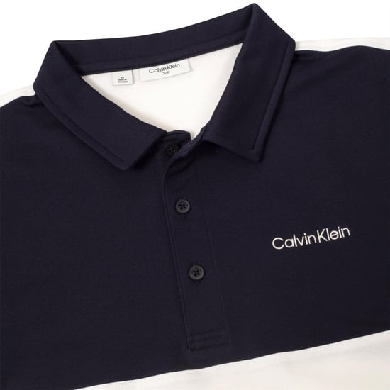 Calvin Klein Polo met kraag en borduursel voor heren (Wit, Marine) - Image 3