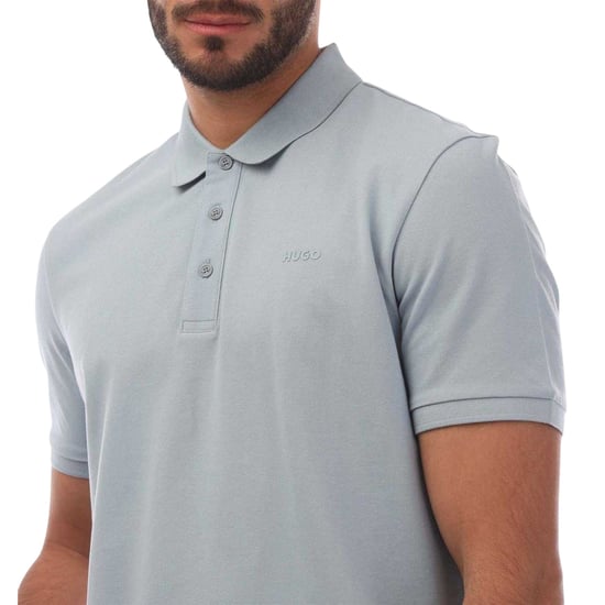 Hugo Piqué-poloshirt met logo voor heren (Blauw) - Image 4