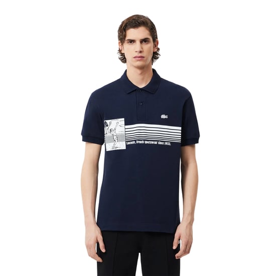 Lacoste Klassiek poloshirt voor heren van biologisch katoen, vervaardigd in Frankrijk (Blauw) - Image 3