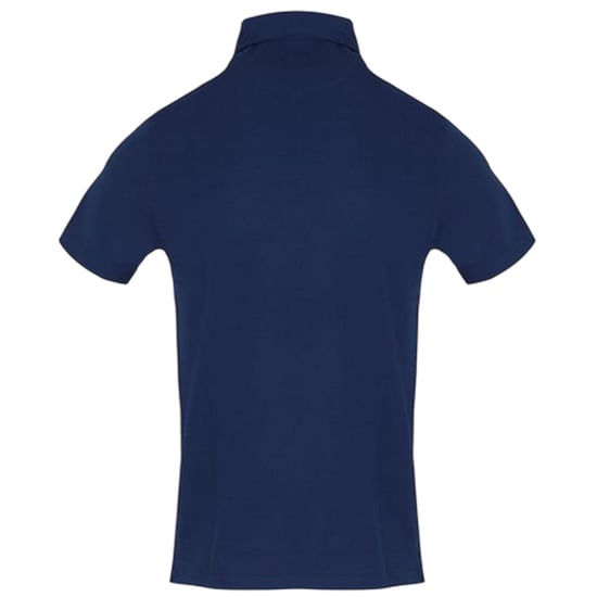 Aquascutum Mens Woven Embroidered Polo Shirt (Navy) - Image 2