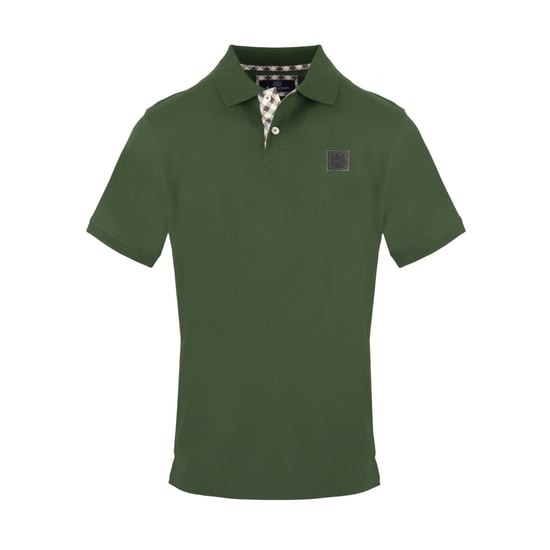 Aquascutum Mens Badge Polo Shirt (Military Green) - Image 1
