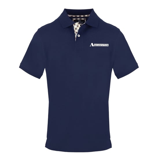Aquascutum Mens Logo Polo Shirt (Navy) - Image 1
