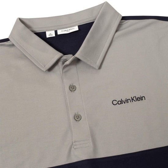 Calvin Klein Polo met kraag en borduursel voor heren (Marine / Zilver) - Image 3