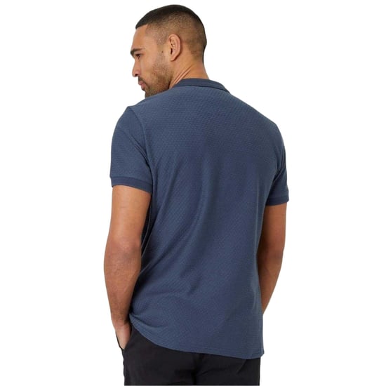 Threadbare Mens Westbank Short-Sleeved Polo Shirt (Denim Blue) - Image 3
