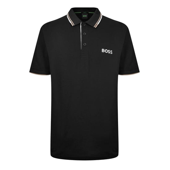 Boss Mens Paddy Pro Cotton Pique Polo Shirt (Black) - Image 1