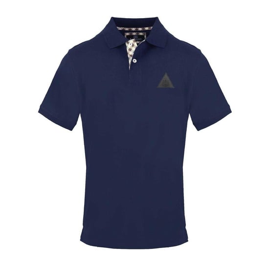 Aquascutum Mens Triangle Logo Polo Shirt (Navy) - Image 1