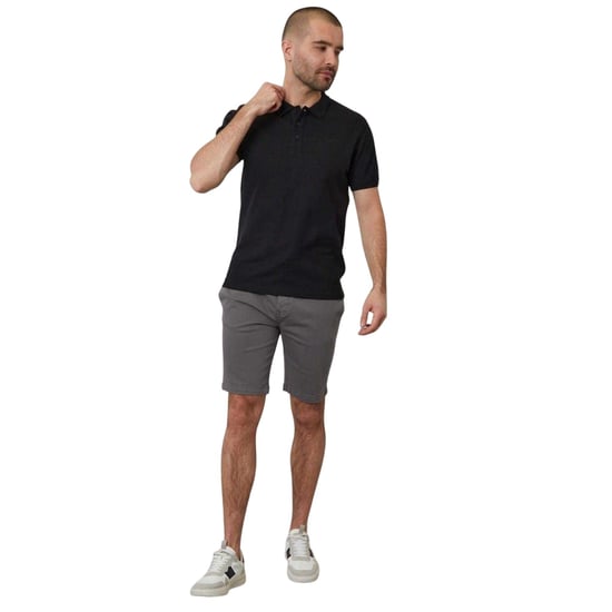 Threadbare Mens Malbork Short-Sleeved Polo Shirt (Black) - Image 1