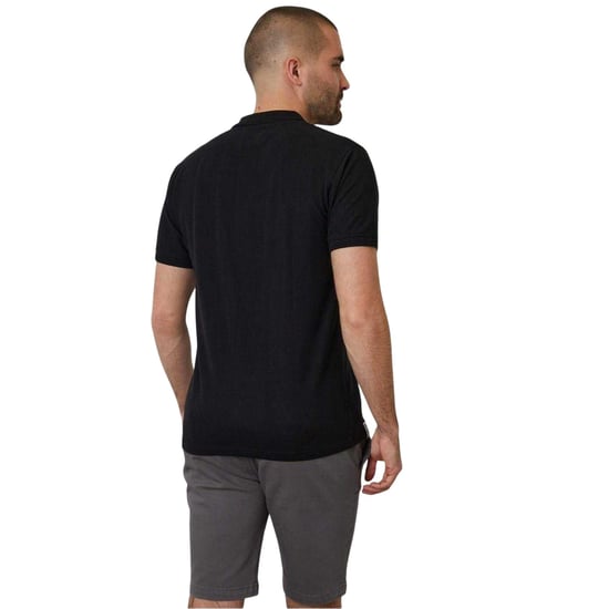 Threadbare Mens Malbork Short-Sleeved Polo Shirt (Black) - Image 3