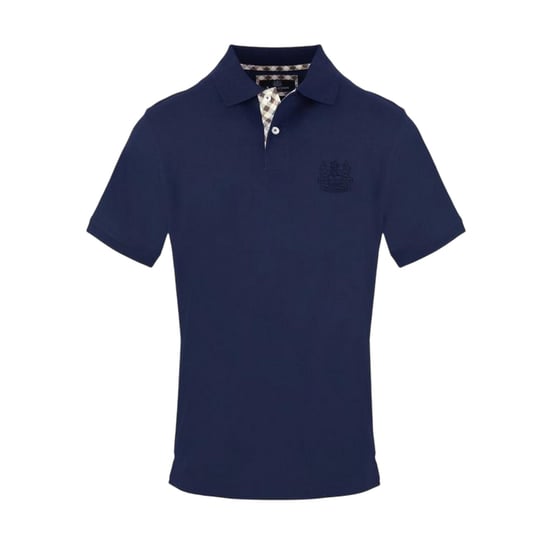 Aquascutum Mens Embroidered Logo Polo Shirt (Navy) - Image 1
