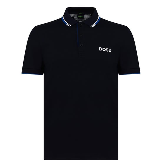 Boss Mens Paddy Pro Cotton Pique Polo Shirt (Navy) - Image 1