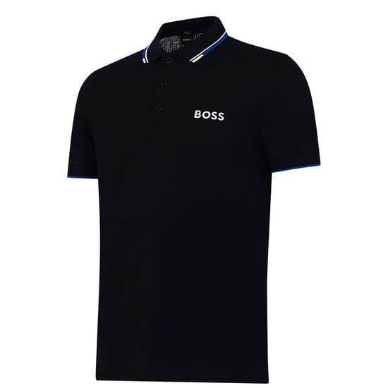 Boss Mens Paddy Pro Cotton Pique Polo Shirt (Navy) - Image 3